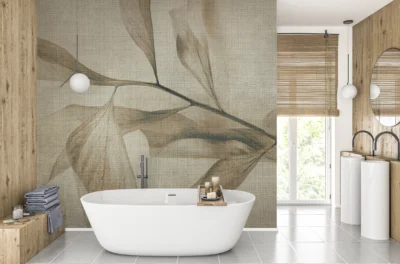 Tapeta Delikatny Liść beżowy(NG2026003)