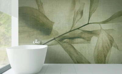 Tapeta Delikatny Liść zielony(NG2026003)